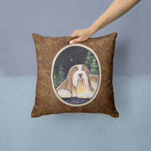 Load image into Gallery viewer, Starry Night Bearded Collie Throw Pillow - 14x14 Decorative Pillow – Art for Your Home &amp; Patio