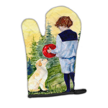 Load image into Gallery viewer, Little Boy with his Golden Retriever Oven Mitt SS8530OVMT