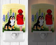 Load image into Gallery viewer, Little Girl with her Bernese Mountain Dog Ceramic Night Light SS8531CNL