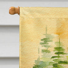 Load image into Gallery viewer, Woman driving with her Westie Flag Canvas House Size