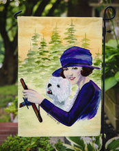 Load image into Gallery viewer, Woman driving with her Westie Garden Flag - Outdoor Decorative Yard Flag