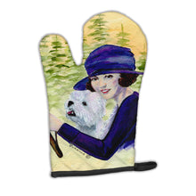 Load image into Gallery viewer, Woman driving with her Westie Oven Mitt SS8532OVMT