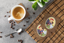 Load image into Gallery viewer, Little Girl with her Bichon Frise Coasters - Set of 4 Lightweight Foam, Absorbent Drink Coasters