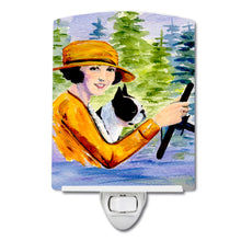 Load image into Gallery viewer, Woman driving with her Boston Terrier Ceramic Night Light SS8534CNL