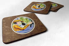 Load image into Gallery viewer, Woman driving with her Boston Terrier Coasters - Set of 4 Lightweight Foam, Absorbent Drink Coasters