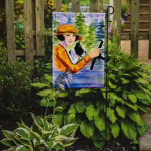 Load image into Gallery viewer, Woman driving with her Boston Terrier Garden Flag - Outdoor Decorative Yard Flag