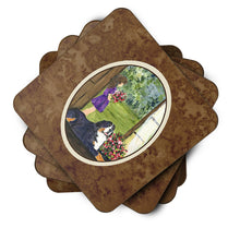 Load image into Gallery viewer, Little Girl with her Bernese Mountain Dog Coasters - Set of 4 Lightweight Foam, Absorbent Drink Coasters