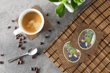 Load image into Gallery viewer, Little Girl with her Bernese Mountain Dog Coasters - Set of 4 Lightweight Foam, Absorbent Drink Coasters