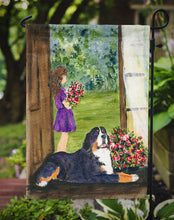 Load image into Gallery viewer, Little Girl with her Bernese Mountain Dog Garden Flag - Outdoor Decorative Yard Flag