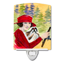 Load image into Gallery viewer, Lady driving with her Shih Tzu Ceramic Night Light SS8539CNL