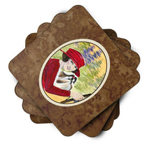 Load image into Gallery viewer, Lady driving with her Shih Tzu Coasters - Set of 4 Lightweight Foam, Absorbent Drink Coasters