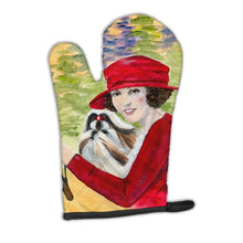 Load image into Gallery viewer, Lady driving with her Shih Tzu Oven Mitt SS8539OVMT