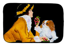 Load image into Gallery viewer, Lady with her Japanese Chin Dish Drying Mat – Absorbent, Artistic Kitchen Essentials SS8540DDM