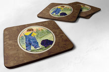 Load image into Gallery viewer, Little Boy with his  Pomeranian Coasters - Set of 4 Lightweight Foam, Absorbent Drink Coasters