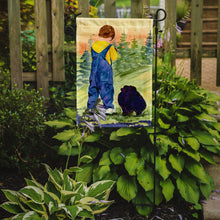 Load image into Gallery viewer, Little Boy with his  Pomeranian Garden Flag - Outdoor Decorative Yard Flag