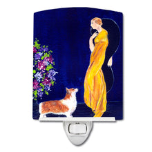 Load image into Gallery viewer, Lady with her Corgi Ceramic Night Light SS8546CNL