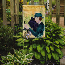 Load image into Gallery viewer, Lady driving with her Briard Garden Flag - Outdoor Decorative Yard Flag