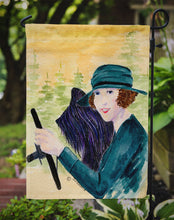 Load image into Gallery viewer, Lady driving with her Briard Garden Flag - Outdoor Decorative Yard Flag