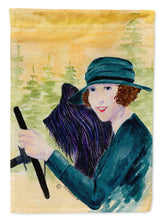 Load image into Gallery viewer, Lady driving with her Briard Garden Flag - Outdoor Decorative Yard Flag