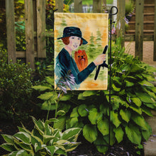 Load image into Gallery viewer, Lady driving with her Yorkie Garden Flag - Outdoor Decorative Yard Flag