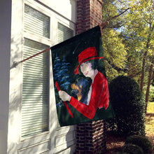 Load image into Gallery viewer, Lady driving with her Rottweiler Flag Canvas House Size