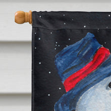 Load image into Gallery viewer, Snowman with Chow Chow Flag Canvas House Size