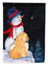 Load image into Gallery viewer, Snowman with Chow Chow Garden Flag - Outdoor Decorative Yard Flag