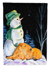 Load image into Gallery viewer, Snowman with Lakeland Terrier Garden Flag - Outdoor Decorative Yard Flag
