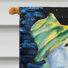 Load image into Gallery viewer, Snowman with Basenji Flag Canvas House Size