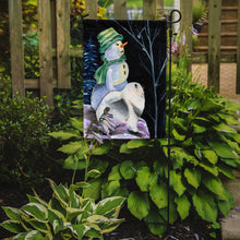Load image into Gallery viewer, Snowman with Keeshond Garden Flag - Outdoor Decorative Yard Flag