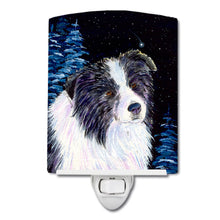 Load image into Gallery viewer, Starry Night Border Collie Ceramic Night Light SS8558CNL