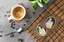 Load image into Gallery viewer, Golden with Snowman in Green Hat Retriever Coasters - Set of 4 Lightweight Foam, Absorbent Drink Coasters