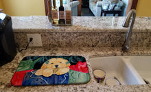 Load image into Gallery viewer, Golden Retriever Dish Drying Mat – Absorbent, Artistic Kitchen Essentials SS8580DDM