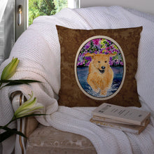 Load image into Gallery viewer, Golden Retriever Throw Pillow - 14x14 Decorative Pillow – Art for Your Home &amp; Patio
