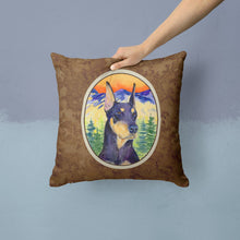 Load image into Gallery viewer, Doberman Throw Pillow - 14x14 Decorative Pillow – Art for Your Home &amp; Patio