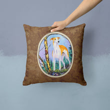 Load image into Gallery viewer, Whippet Throw Pillow - 14x14 Decorative Pillow – Art for Your Home &amp; Patio