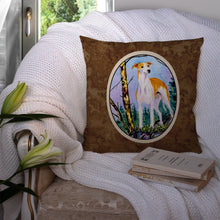 Load image into Gallery viewer, Whippet Throw Pillow - 14x14 Decorative Pillow – Art for Your Home &amp; Patio