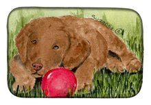 Load image into Gallery viewer, Curly Coated Retriever Dish Drying Mat – Absorbent, Artistic Kitchen Essentials SS8684DDM