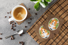 Load image into Gallery viewer, Corgi Coasters - Set of 4 Lightweight Foam, Absorbent Drink Coasters