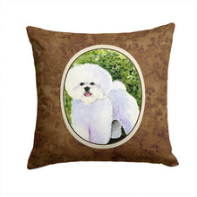 Load image into Gallery viewer, Bichon Frise Throw Pillow - 14x14 Decorative Pillow – Art for Your Home &amp; Patio