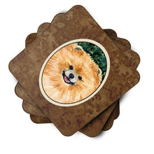 Load image into Gallery viewer, Pomeranian Coasters - Set of 4 Lightweight Foam, Absorbent Drink Coasters