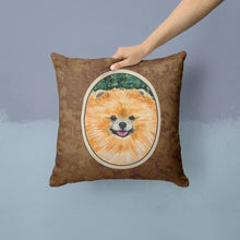 Load image into Gallery viewer, Pomeranian Throw Pillow - 14x14 Decorative Pillow – Art for Your Home &amp; Patio