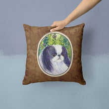 Load image into Gallery viewer, Japanese Chin Throw Pillow - 14x14 Decorative Pillow – Art for Your Home &amp; Patio