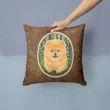 Load image into Gallery viewer, Pomeranian Throw Pillow - 14x14 Decorative Pillow – Art for Your Home &amp; Patio