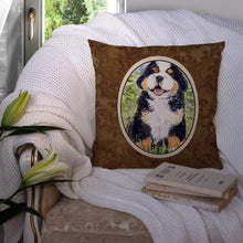 Load image into Gallery viewer, Bernese Mountain Dog Throw Pillow - 14x14 Decorative Pillow – Art for Your Home &amp; Patio