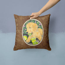 Load image into Gallery viewer, Golden Retriever Throw Pillow - 14x14 Decorative Pillow – Art for Your Home &amp; Patio