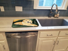 Load image into Gallery viewer, Golden Retriever Dish Drying Mat – Absorbent, Artistic Kitchen Essentials SS8761DDM