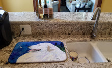 Load image into Gallery viewer, Great Pyrenees Dish Drying Mat – Absorbent, Artistic Kitchen Essentials SS8774DDM