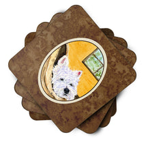 Load image into Gallery viewer, Westie Coasters - Set of 4 Lightweight Foam, Absorbent Drink Coasters