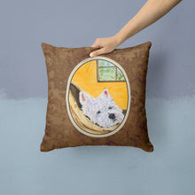 Load image into Gallery viewer, Westie Throw Pillow - 14x14 Decorative Pillow – Art for Your Home &amp; Patio